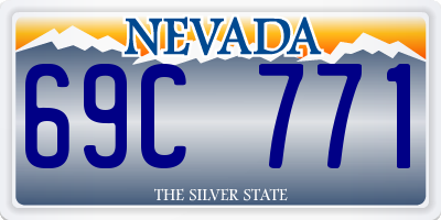 NV license plate 69C771