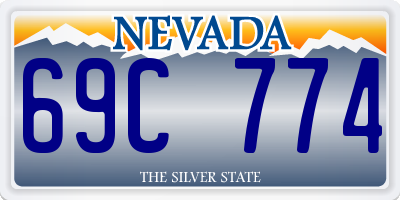 NV license plate 69C774