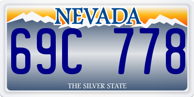NV license plate 69C778