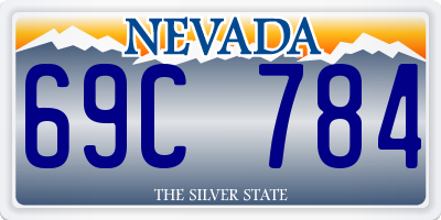 NV license plate 69C784