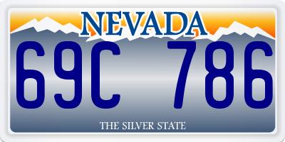 NV license plate 69C786