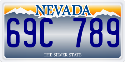 NV license plate 69C789