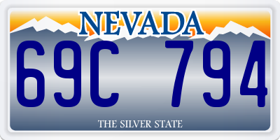 NV license plate 69C794