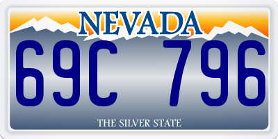 NV license plate 69C796