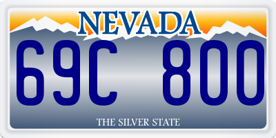 NV license plate 69C800