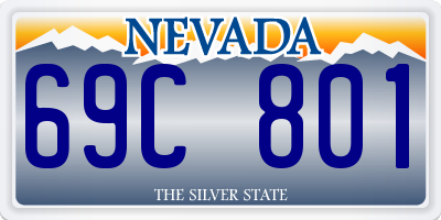 NV license plate 69C801