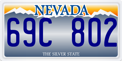 NV license plate 69C802