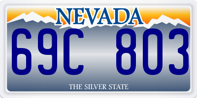 NV license plate 69C803