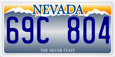 NV license plate 69C804