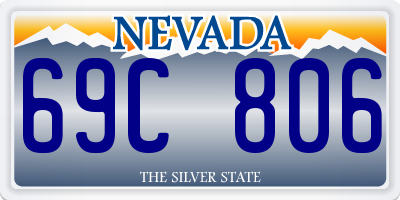 NV license plate 69C806