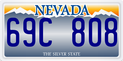 NV license plate 69C808