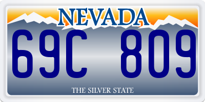 NV license plate 69C809