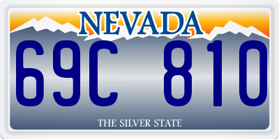 NV license plate 69C810