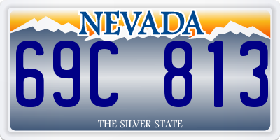 NV license plate 69C813