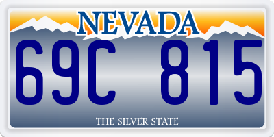 NV license plate 69C815