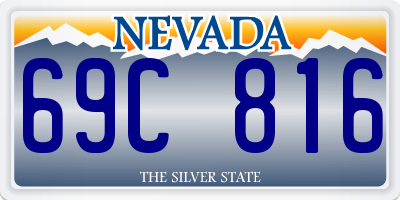 NV license plate 69C816