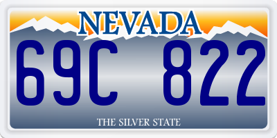 NV license plate 69C822