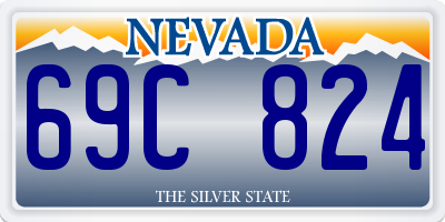 NV license plate 69C824