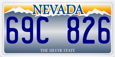 NV license plate 69C826