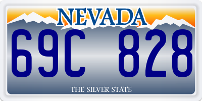 NV license plate 69C828
