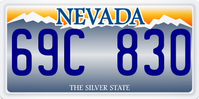 NV license plate 69C830