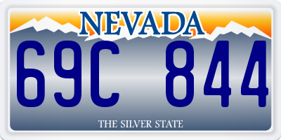 NV license plate 69C844