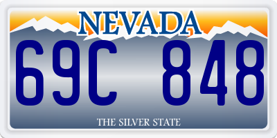 NV license plate 69C848