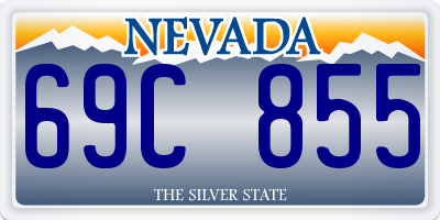 NV license plate 69C855
