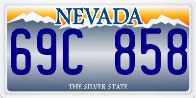 NV license plate 69C858