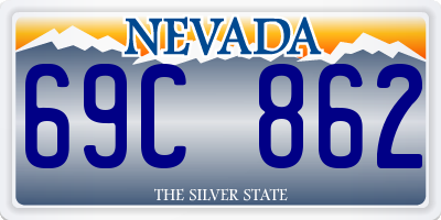 NV license plate 69C862