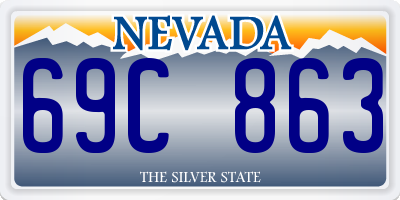 NV license plate 69C863