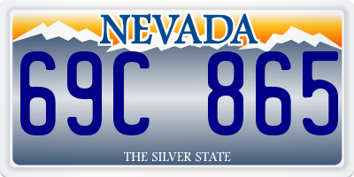 NV license plate 69C865