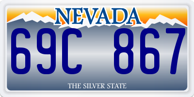 NV license plate 69C867