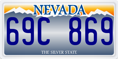 NV license plate 69C869