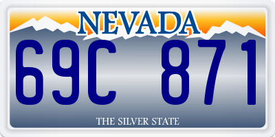 NV license plate 69C871