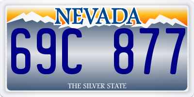 NV license plate 69C877