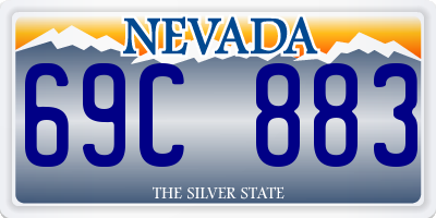 NV license plate 69C883