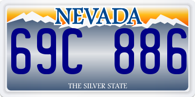 NV license plate 69C886