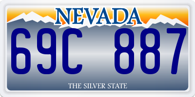 NV license plate 69C887