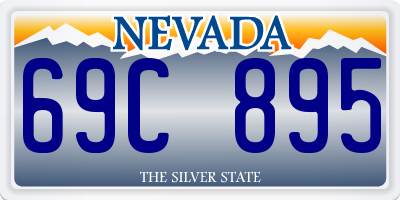 NV license plate 69C895