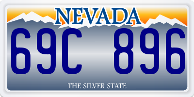 NV license plate 69C896