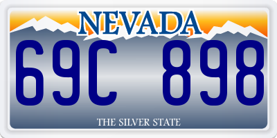 NV license plate 69C898