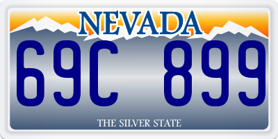 NV license plate 69C899