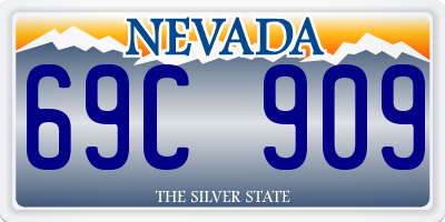 NV license plate 69C909