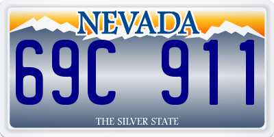 NV license plate 69C911