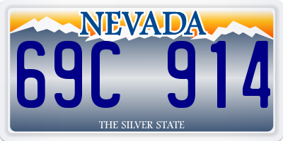 NV license plate 69C914