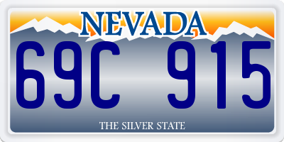 NV license plate 69C915