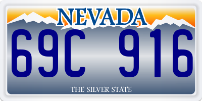 NV license plate 69C916
