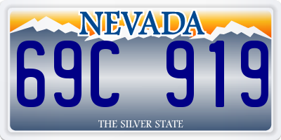 NV license plate 69C919