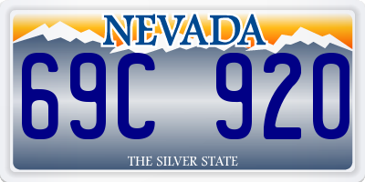 NV license plate 69C920
